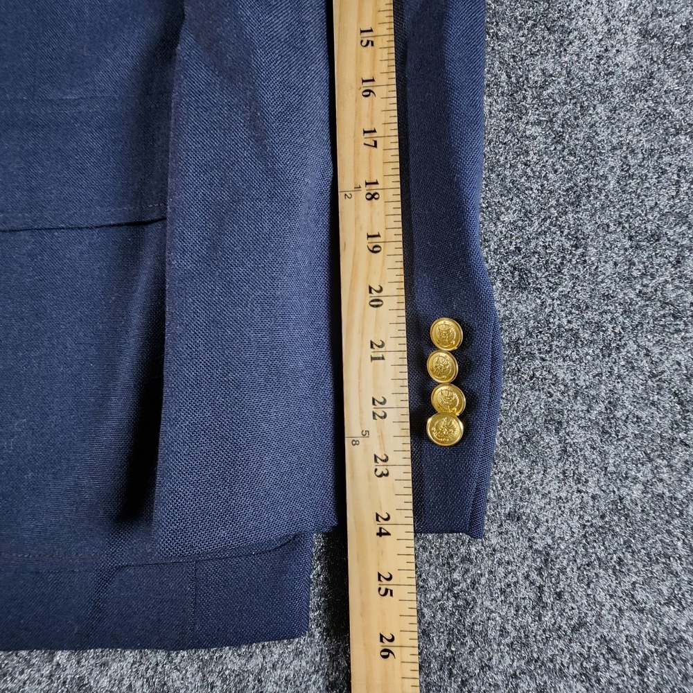 VTG Andhurst Blazer Men's 42S Sport Coat Navy Gold Button Made USA‎ Classic - Picture 13 of 15